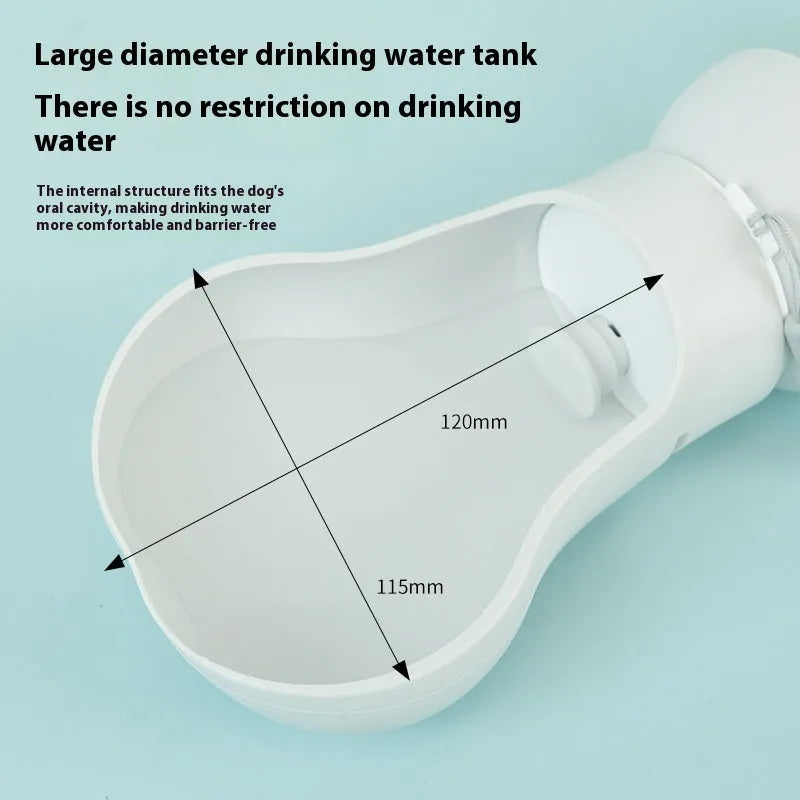 Outdoor pet folding drinking cup made from silicone, with a short and long option, on a white surface