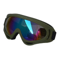 Outdoor dog sunglasses with UV400 protection, Class 2 sunshade lenses, full-frame PC construction, available in eleven colours including army green and black