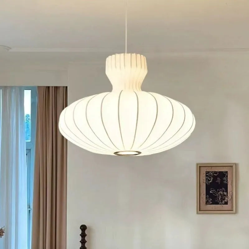 Vintage Chinese-style silk chandelier with three-colour variable lighting