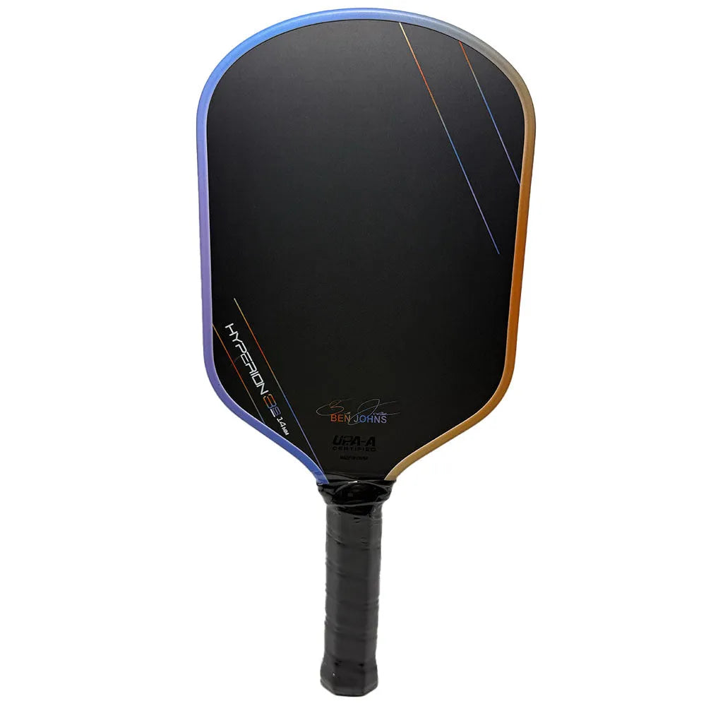 Aurora Multicolor Hyperion pickleball racket with carbon fibre face and multicolour frosted matte finish