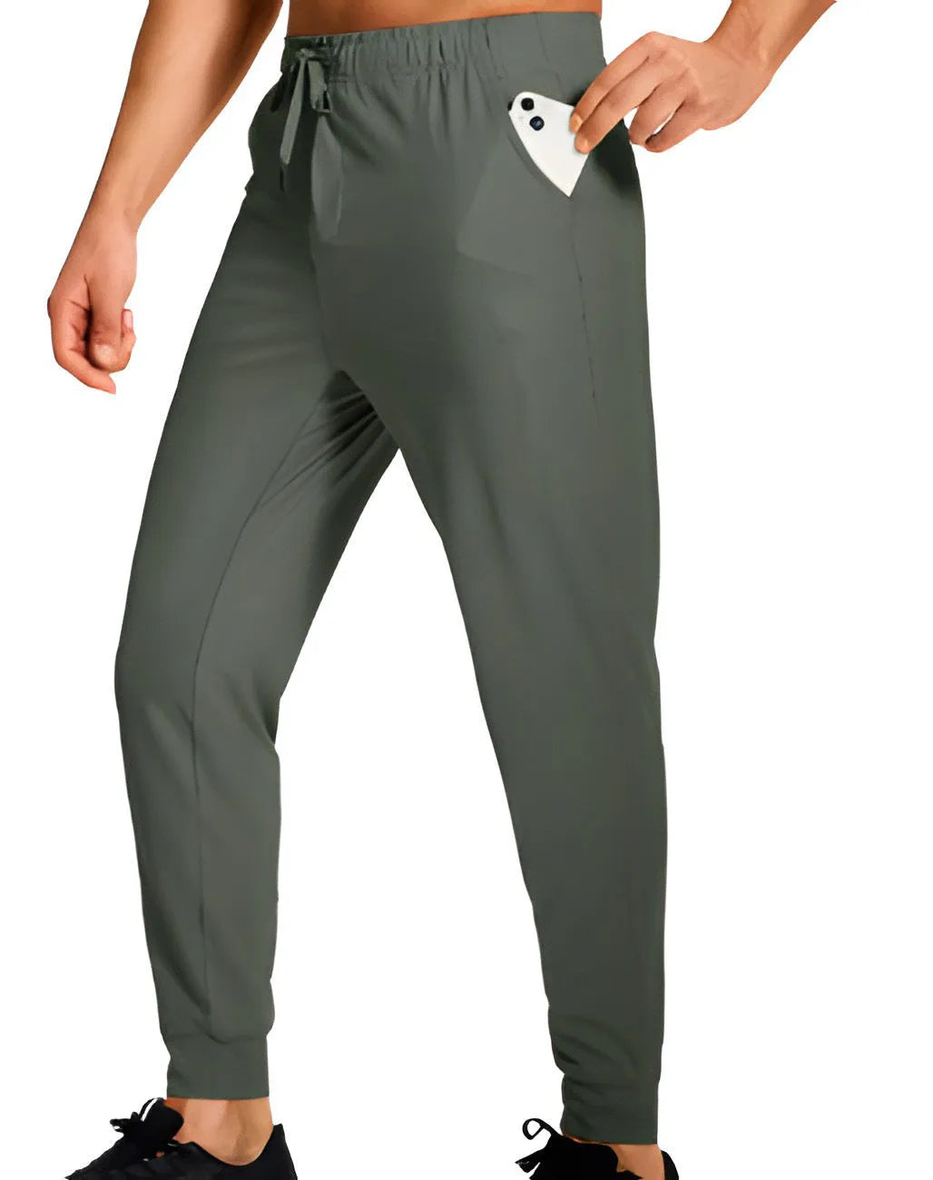 Men's loose casual trousers in polyester fabric available in multiple colours and sizes