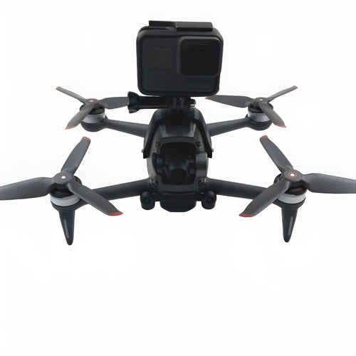 3D printed FPV drone top expansion bracket with soft sponge padding for GoPro-compatible camera mounting