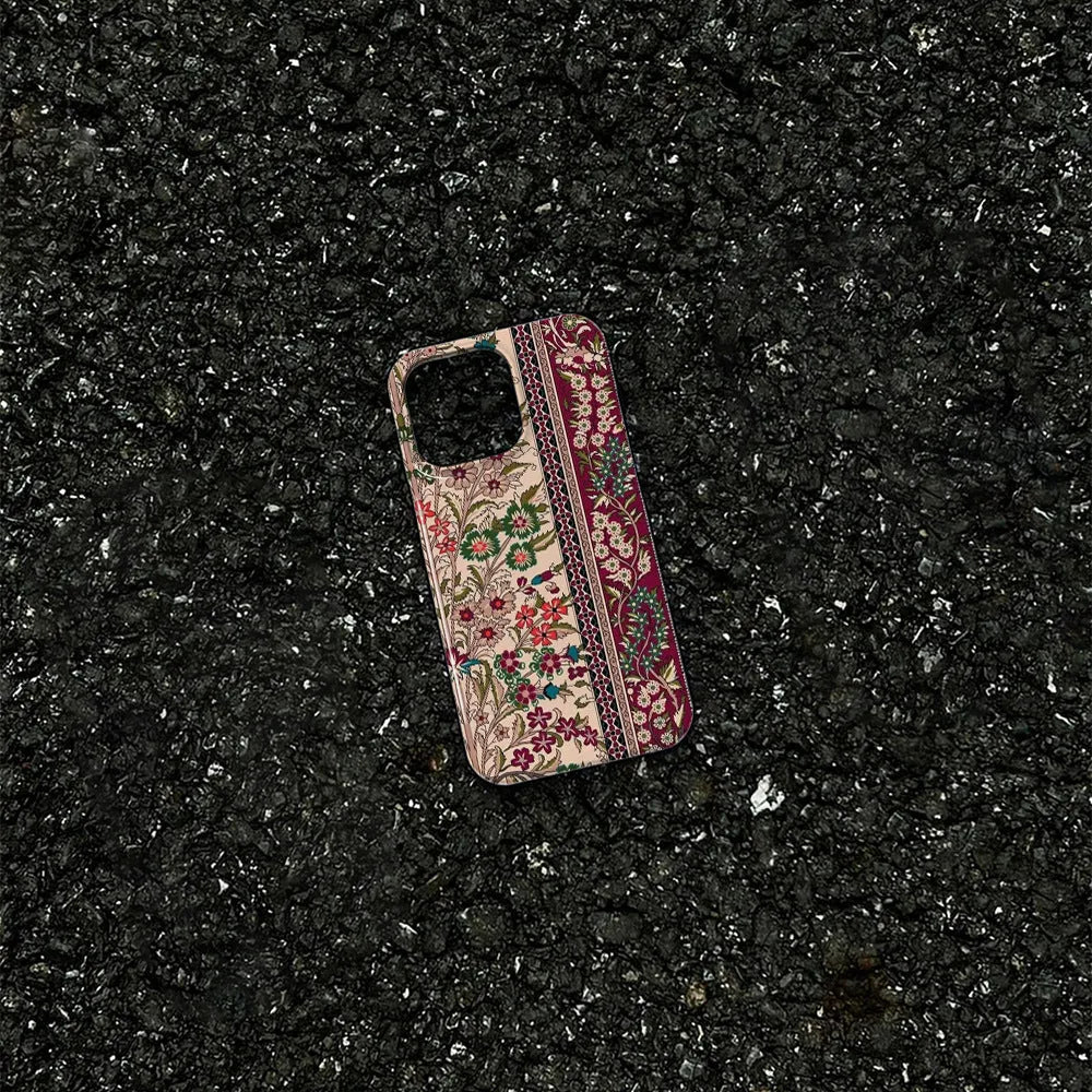 Plaid phone case with anti-fingerprint and heat dissipation for iPhone 7-16 series, frosted finish
