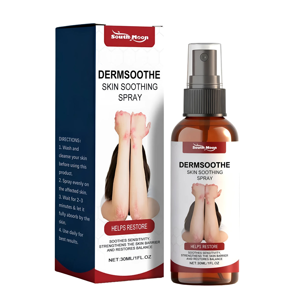 Skin Soothing Spray 30ml bottle with Centella asiatica and tea tree oil for sensitive skin relief