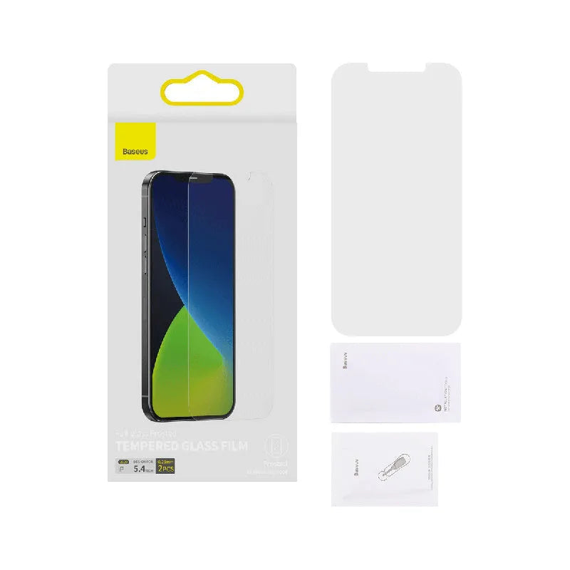 0.25mm full glass frosted tempered film screen protector for iPhone 12 Mini 5.4 inch two pack with cleaning kit