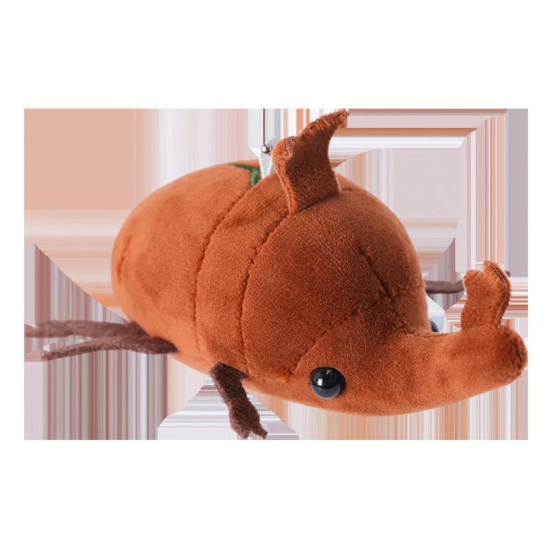 10cm Japanese rhinoceros beetle plush doll pendant in six colour variations