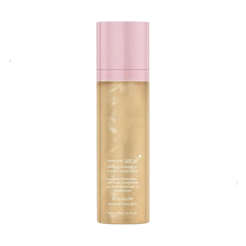 75ml bottle of moisturising and nourishing facial makeup setting spray on a white background.