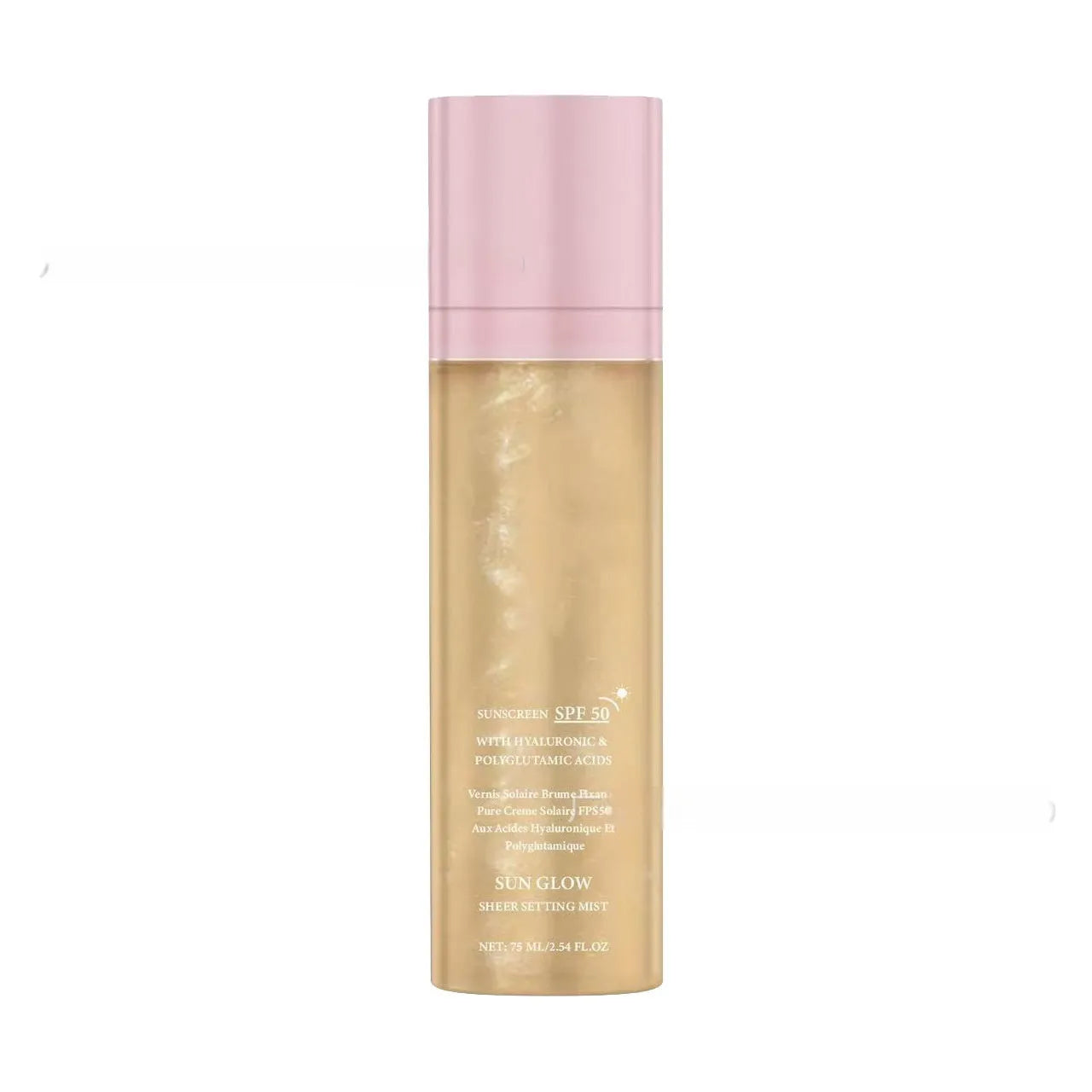75ml bottle of moisturising and nourishing facial makeup setting spray on a white background.