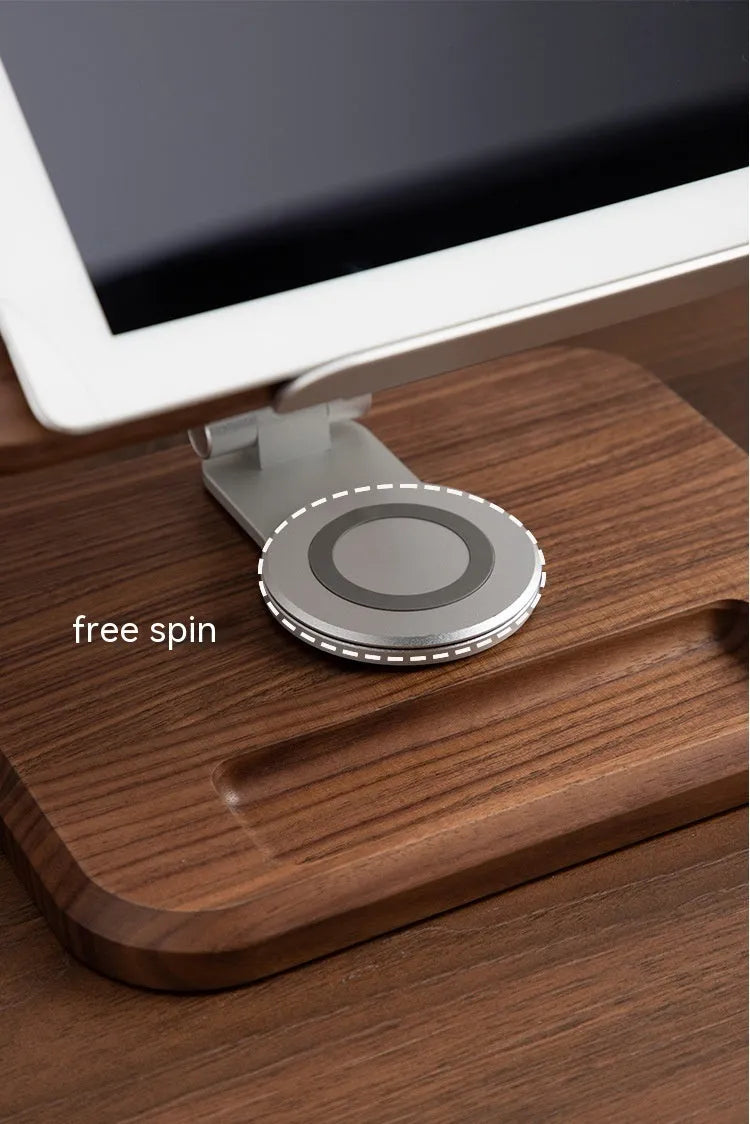Black walnut solid wood adjustable rotating reading rack and iPad bracket in walnut colour