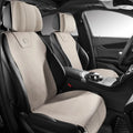 Tailored ultra thin car seat cover with gradient hole design in black fur material for standard seats