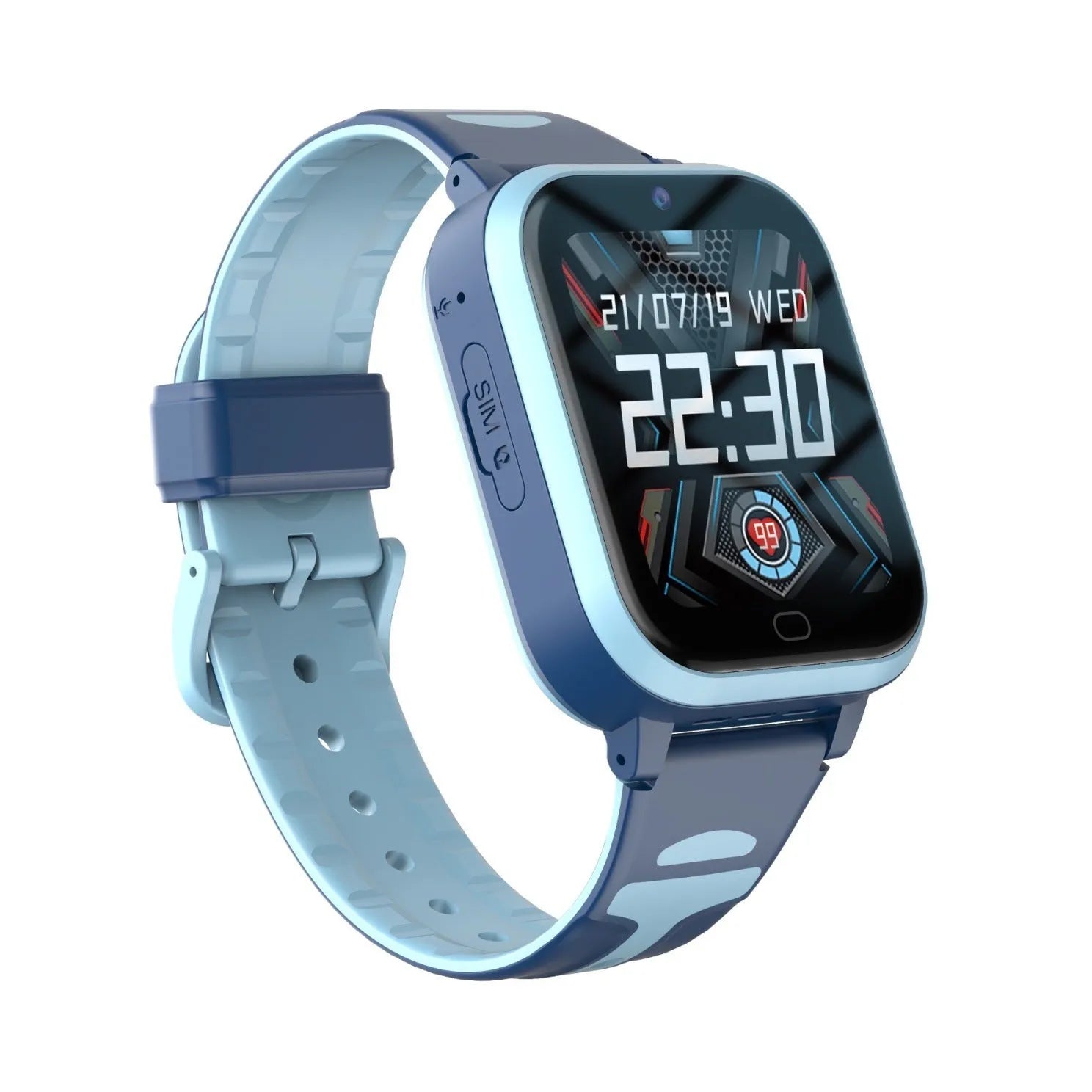 Children's smart phone watch with 1.83-inch touchscreen showing video call interface