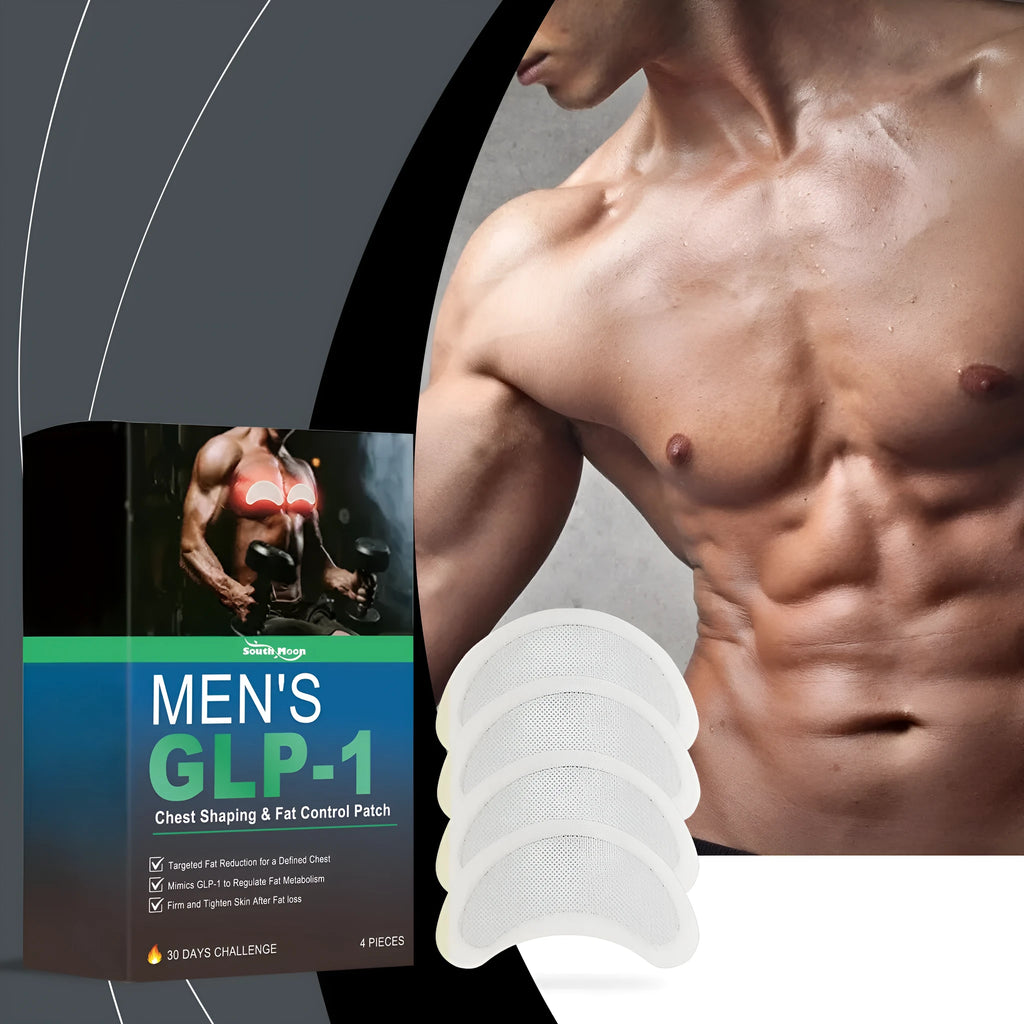 Four men's figure control chest patches with natural extracts