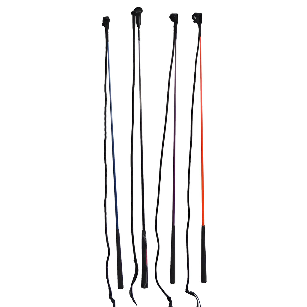 Advanced equestrian training whip with nylon fibreglass core and ergonomic handle
