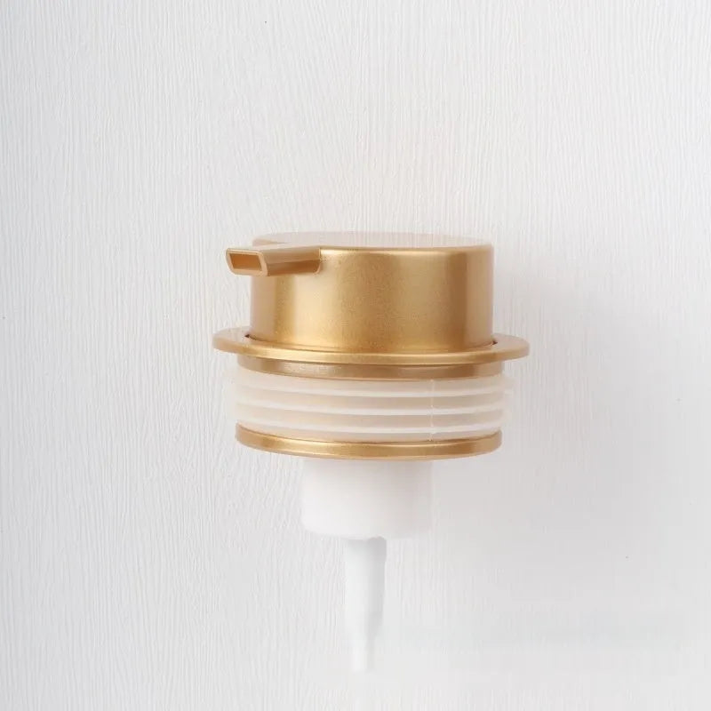ABS plastic hand-push foam pump for facial cleanser in metallic finishes