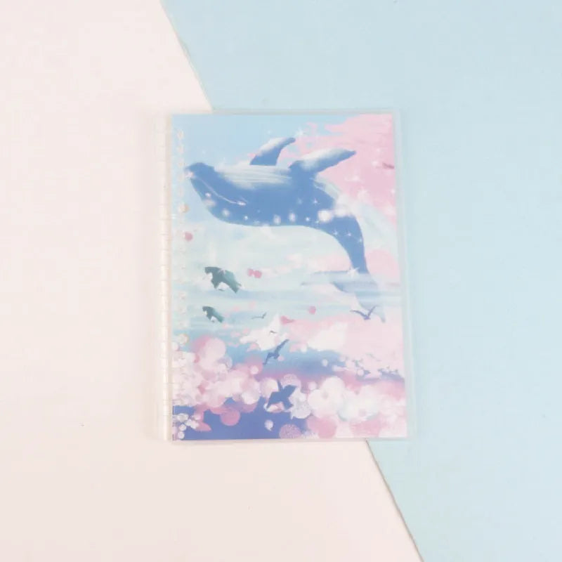Hand Ledger loose leaf notebook in A5 and B5 sizes with hard cover, showing cute animal and pattern design options.