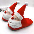Santa Claus elk cartoon home slippers with polyester upper and TPR sole in red colour with bell