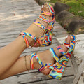 Women's buckle wedge sandals in lightweight PU material with a rubber sole and adjustable strap.