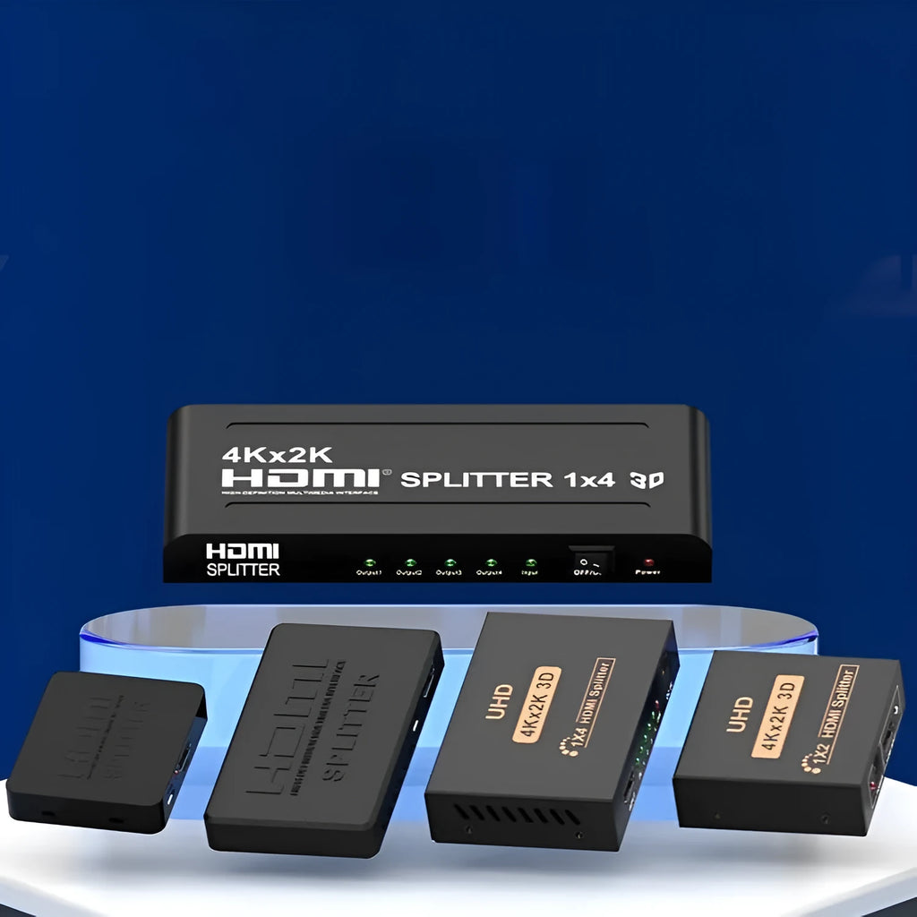 HDMI splitter 4K one input two output with USB charger lead