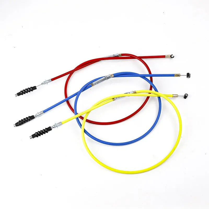 Scrambling motorcycle clutch cable 0.98 metres length for 110-125cc Apollo ATV in black blue red yellow options