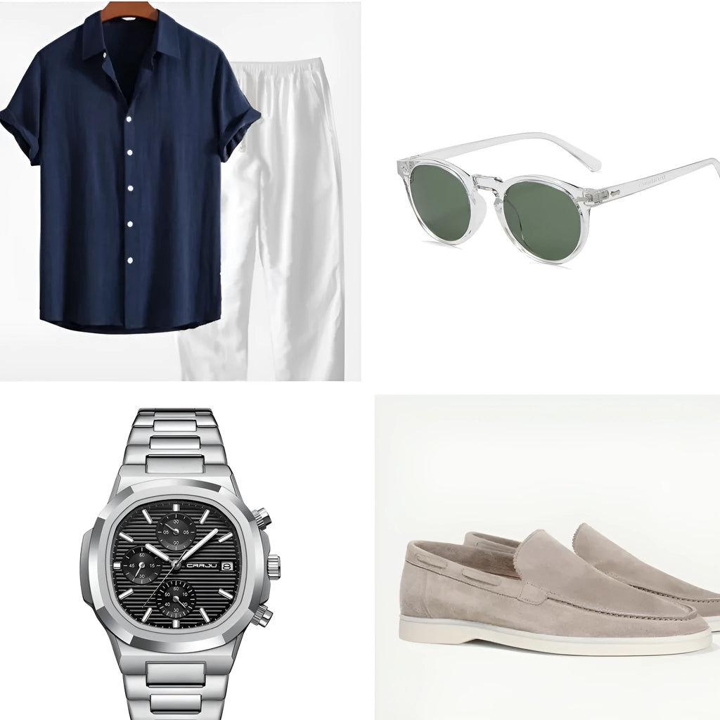Casual loose beachwear short sleeve suit in cotton linen fabric with multiple colour options