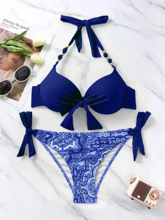Ladies polyester bikini swimsuit available in multiple colours and sizes