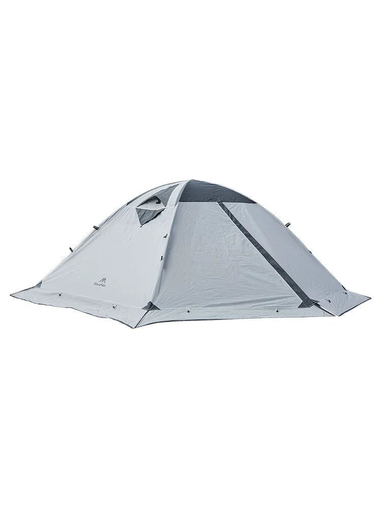 Camping rainproof sun protection portable storage tent 210D polyester checked cloth double 210x140x110cm wind resistance level 5-6 Moonlight White