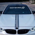 Need for Speed car sticker decal on a vehicle window in rose red or silver white.