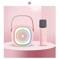 Wireless karaoke microphone with Bluetooth audio component in wheat-accented colour option