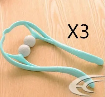 Plastic pressure point therapy neck massager with adjustable stand in blue colour