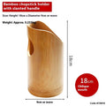 Wild bamboo chopsticks holder tube in various sizes on a wooden table.