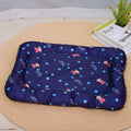 Flannel non-slip double layer dog bed with cute print, available in 35x50cm size, warm comfort for small dogs