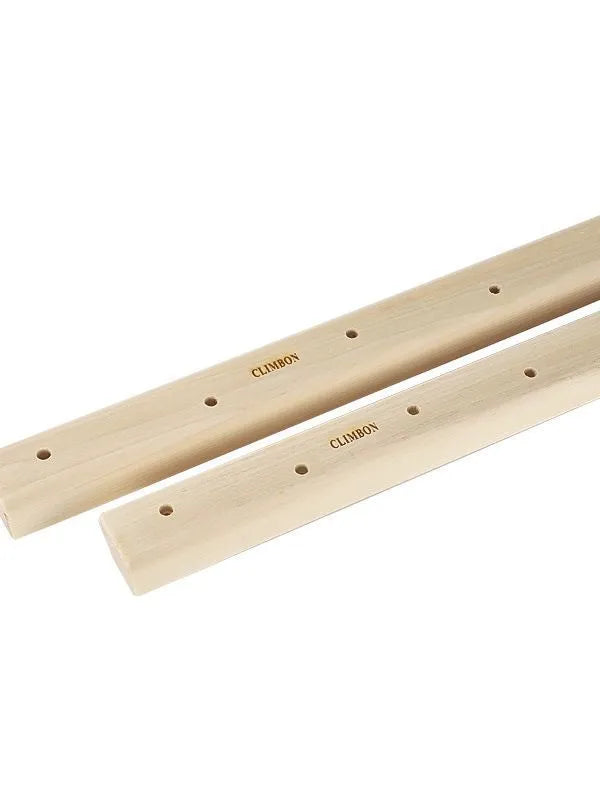 Three wooden fingerboards in different lengths for grip strength training
