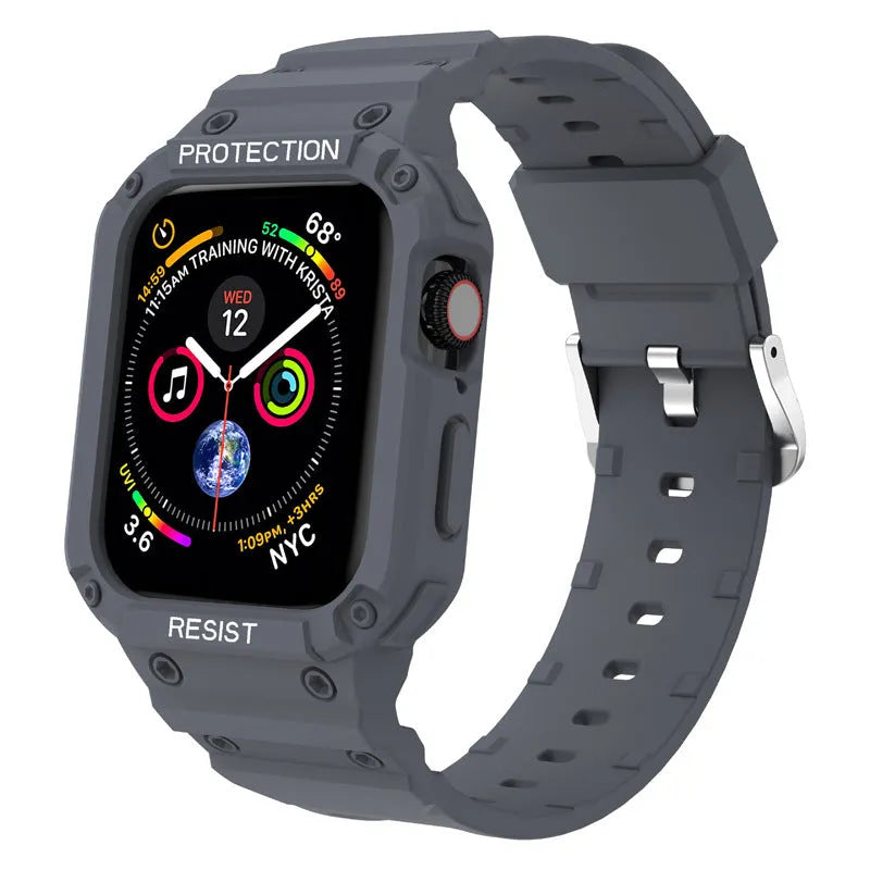 Apple Watch Series 8 compatible soft TPU sport strap in multiple colour options