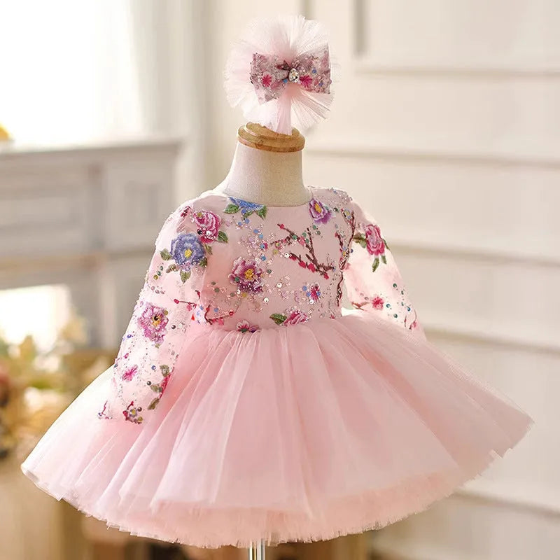 FARCENT new mori style long sleeve skirt for girls in pink, princess design, fits 80-160cm height