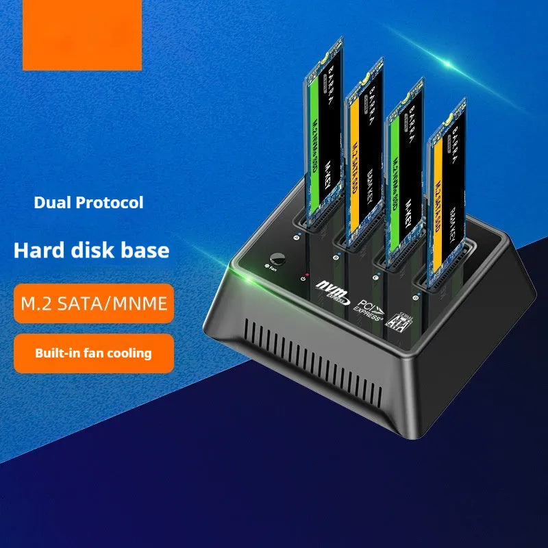 Aluminium M.2 dual protocol SSD base measuring 90x78x34 mm in K30174P2 colour
