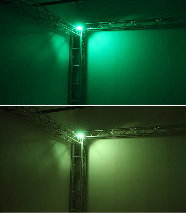 Compact white 48 LED professional strobe light for stage and club sound-activated flashing.