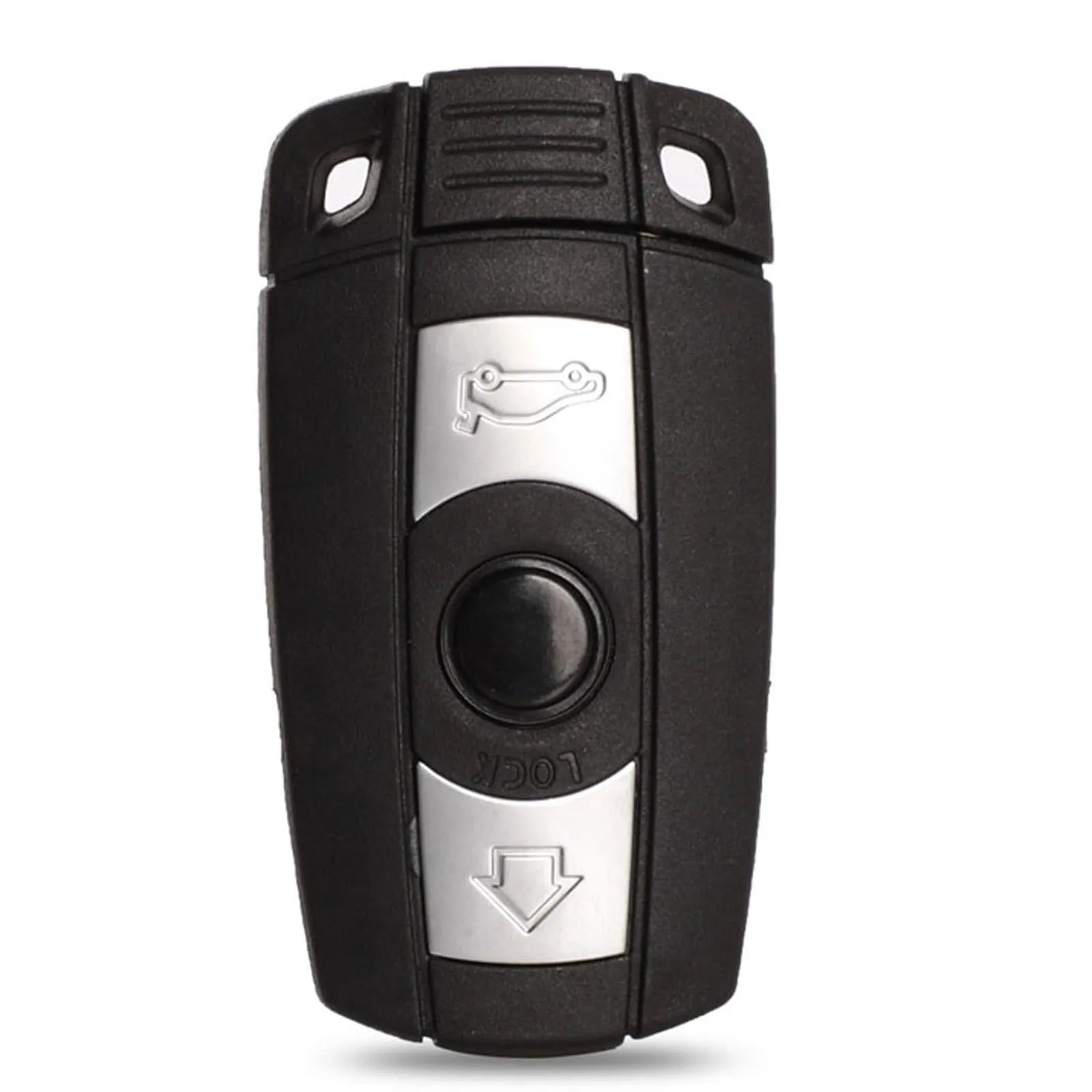 CAS3 semi-intelligent remote car key fob for BMW with three blank metal keys.