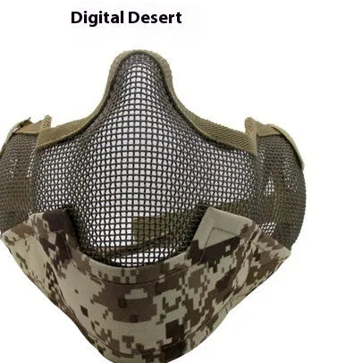 Carbon steel protective face mask with head-mounted design in multiple colour options
