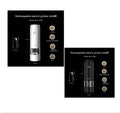 Rechargeable electric pepper and salt grinder set with clear acrylic body and ceramic grinding mechanism