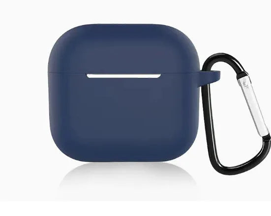 Blue silicone wallet-style protective cover for Apple AirPods Pro Bluetooth headphones