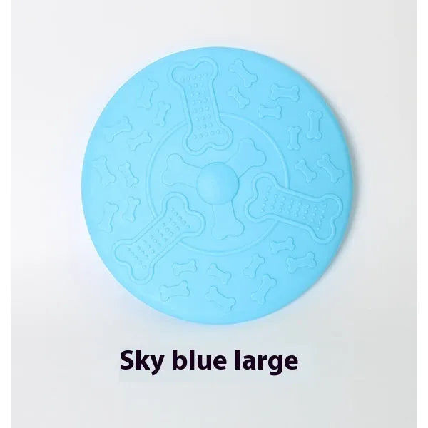 Plastic dog Frisbee flying disc for fetch in green colour, large size option