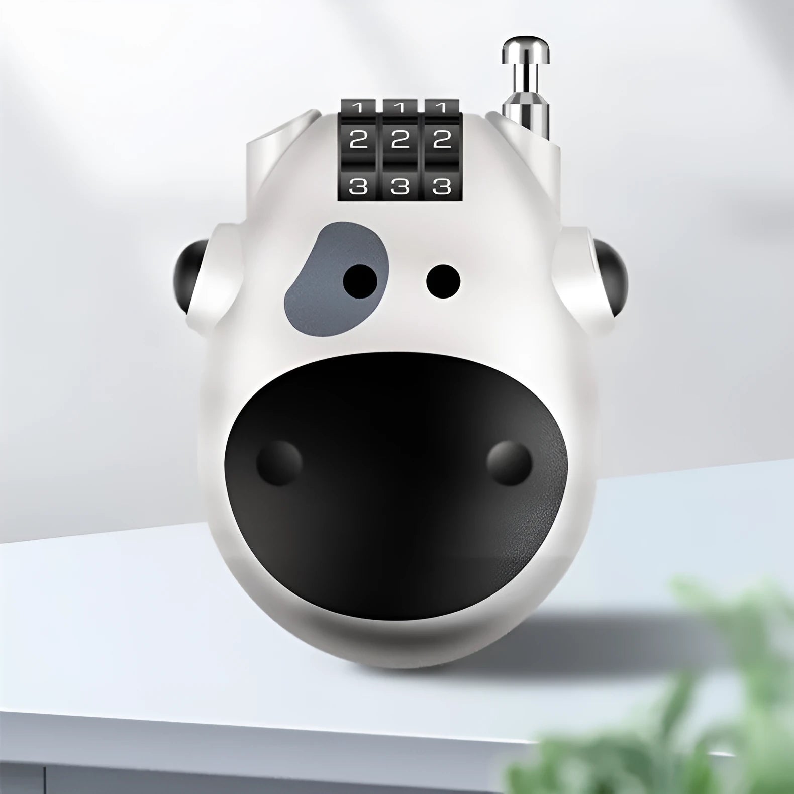 Retractable helmet lock with ABS plastic housing and extended wire rope