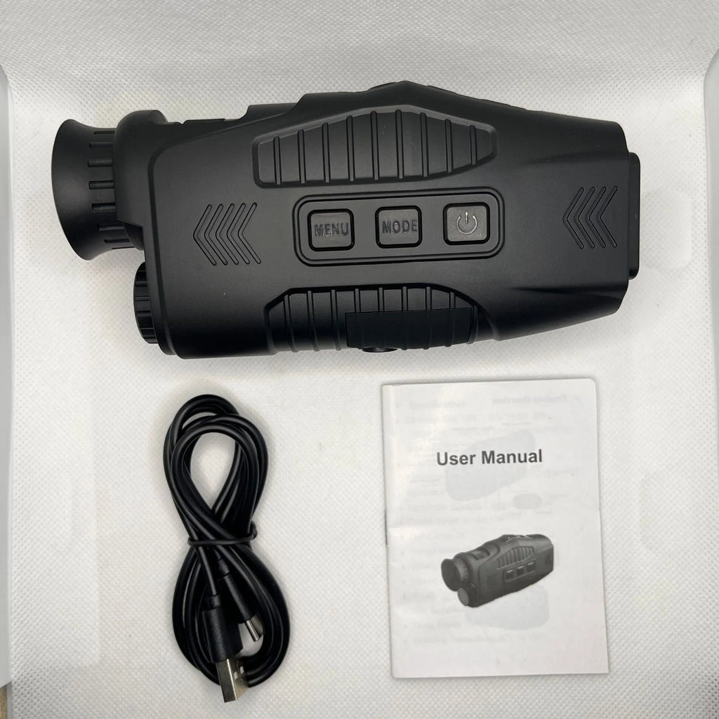 Hd infrared night vision monocular 1080P with 5X zoom and 3W infrared spotlight, 160x75x55mm