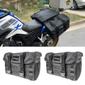 Motorcycle rear seat bag and side panniers set 20L 22L black waterproof universal fit