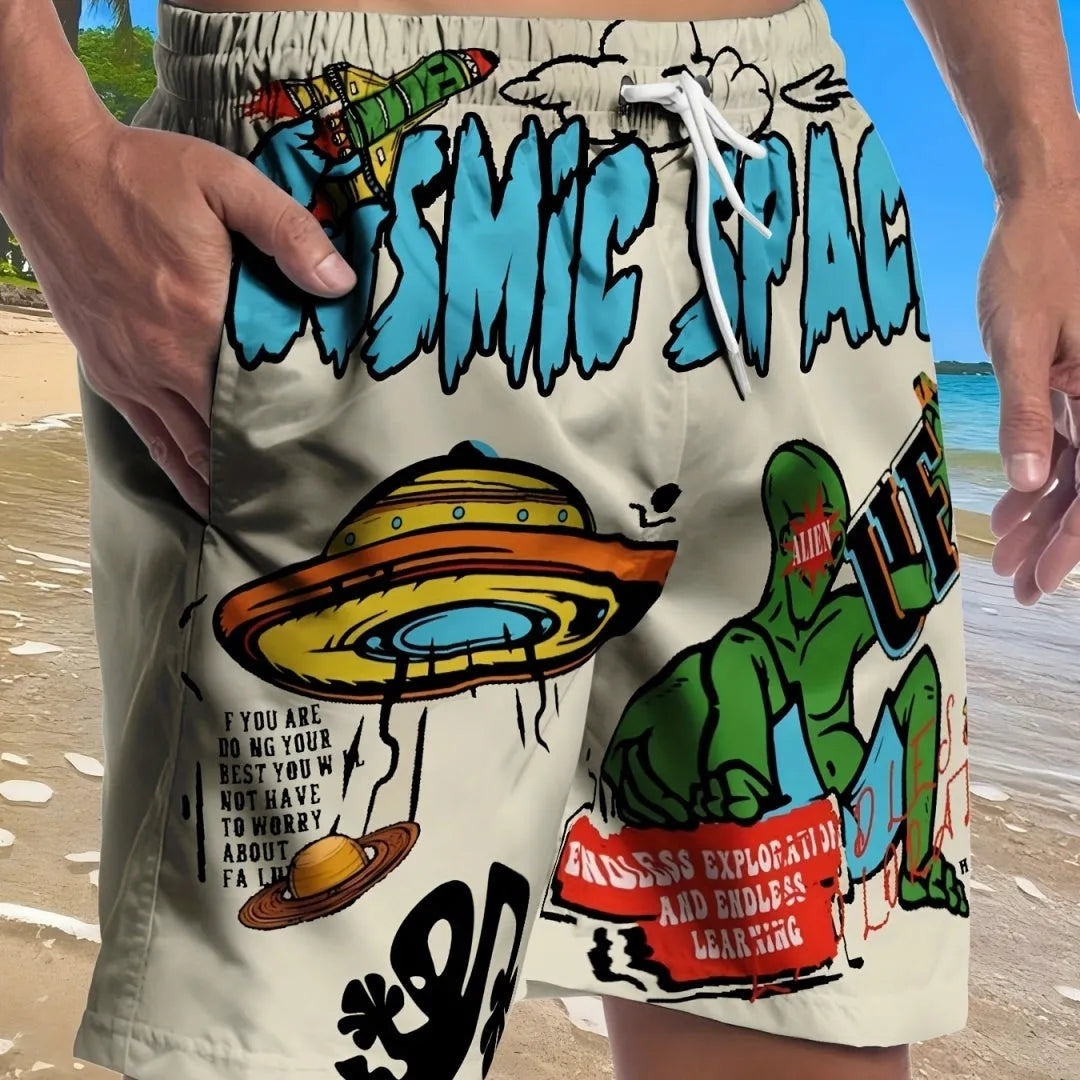 2025 summer men's casual shorts in polyester, simple style, available in multiple colours and sizes S to 2XL