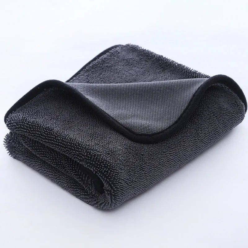 Small braid twisted car glass cleaning cloth in grey with size options from 20x30cm to 60x160cm