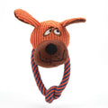 Dog cotton rope teeth cleaning toy with sound in elephant style, plush material