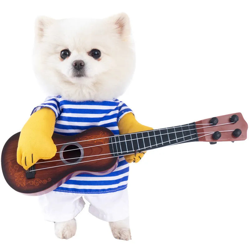 Halloween dog costume selection showing bat, clown, devil, and pumpkin designs for dogs.