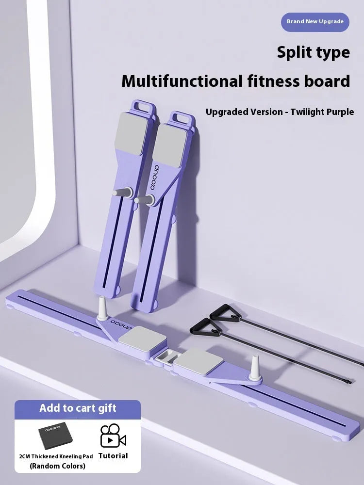 Split skiing machine trainer with PP construction in pink or purple colour options for home fitness and bodybuilding