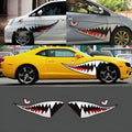 Large shark design PVC car body sticker for outdoor vehicle decoration